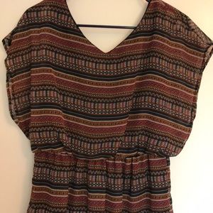 Lush dress junior size medium in tribal print